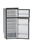 Stainless Steel Norcold Polar Refrigerator - Open Quarter Angle View | United RV Parts