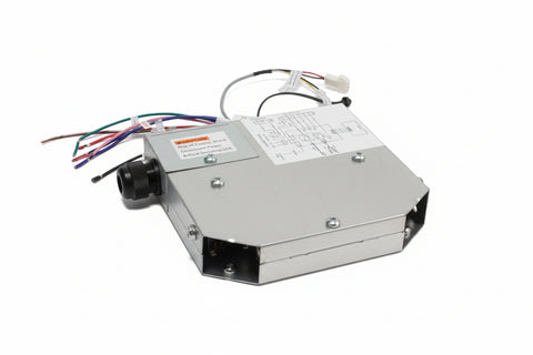 Silver Metal ASA Electronics PXXACRG12RB Relay Box with Wiring Harness - Angled Top View | United RV Parts