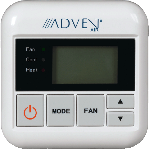 White ASA Electronics Advent Digital Wall Thermostat ACTH12WH - Front View | United RV Parts