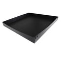 Black HDPE Pinnacle Washer Dryer Drain Pan 18-2835 - Angled Front View | United RV Parts