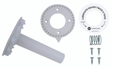 White Winegard Sensar Antenna Directional Handle Kit RP-6300 Components - Exploded View | United RV Parts