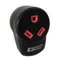 Black Progressive Industries RSM-30 Surge Module - Front View with Red Outlet | United RV Parts
