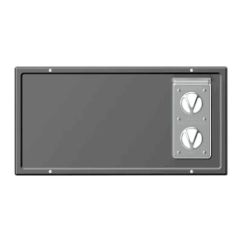 Grey Fogatti RV Furnace Door Panel RFGD-1121 - Front View, Fits RF035A0N | United RV Parts