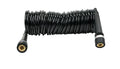 Black Coiled Air Hose 30ft Double Coupler - Side View | United RV Parts