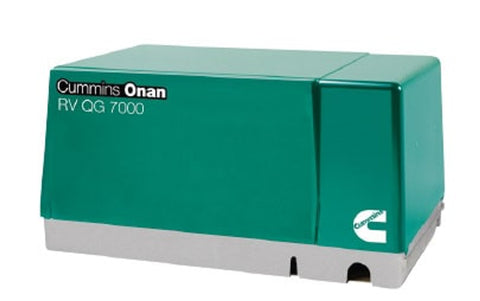 Green Cummins Onan RV QG 7000 Watt Generator - Side View | United RV Parts