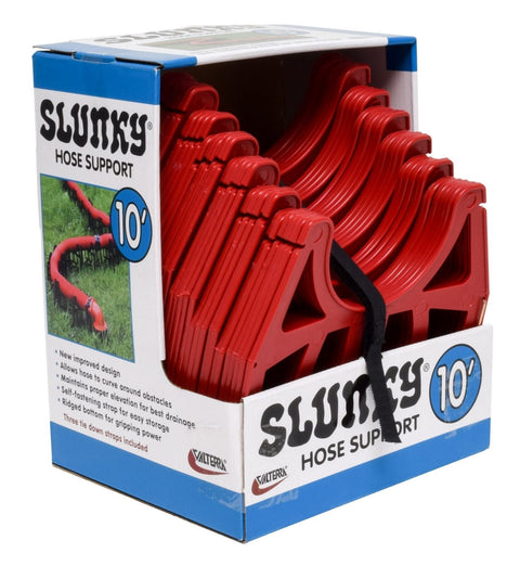 Red Valterra Slunky S1000R Sewer Hose Support Display Box - Front View | United RV Parts
