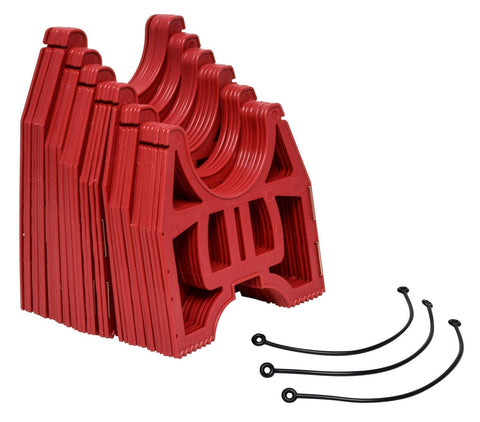 Red Plastic Slunky Hose Cradles with Tie-Down Straps - Product Detail | United RV Parts