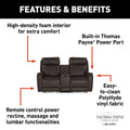 Thomas Payne Seismic Theater Seating Features and Benefits Diagram - Product Info | United RV Parts