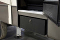 Black Steel MORryde Step Storage Box - Installed Under RV Steps | United RV Parts