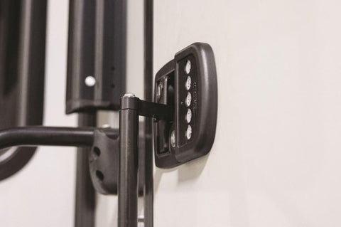 Black MORryde RV Door Latch Extender SP54-200 - Close Up Detail View | United RV Parts