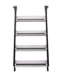 Black Steel MORryde Quick Connect 4 Step Entry Step STP54-012H - Front View | United RV Parts