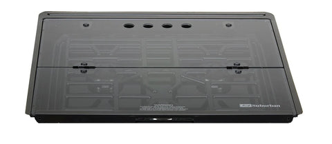 Smoked Glass Bi-Fold RV Stove Cover - Top View Detail | United RV Parts