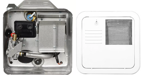 Suburban SW10DE 10 Gallon RV Water Heater Bundle with White Access Door - Interior View | United RV Parts