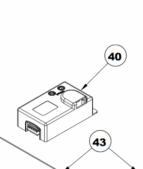 Suburban Water Heater Module Board Installation Diagram - Parts 40 and 43 | United RV Parts