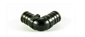 Black Flair-It EcoPoly 1/2" 90 Degree Elbow 29800 - Side Profile PEX Fitting | United RV Parts