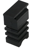 SumoSprings SSR-330-47 Black Rubber Rear Helper Spring - Angled Three-Quarter View | United RV Parts