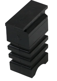 SumoSprings SSR-330-47 Black Rubber Rear Helper Spring - Angled Three-Quarter View | United RV Parts