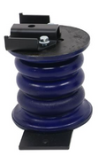 Blue SumoSprings SSF-173-40-2 Front Helper Spring - Close-Up Upright View with Black Mount | United RV Parts
