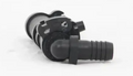 Black SMI Vacuum Tee Kit 6257 - Angled View Showing Elbow Fitting Assembly | United RV Parts