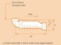 Horizontal Plumbing Fixture Installation Diagram - Technical Drawing | United RV Parts
