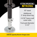 Stromberg Carlson JET3755 Tongue Jack - Drop-Down Leg and 5.5-Inch Foot Pad Close-Up Detail | United RV Parts