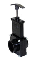 Black ABS RV Sewer Waste Valve T1001 - Side View | United RV Parts