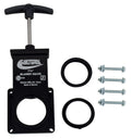 Black ABS RV Waste Valve with Mounting Hardware - Complete Set | United RV Parts