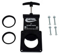 Black ABS Valterra T1002VP Waste Valve with Hardware Kit - Flat Lay | United RV Parts