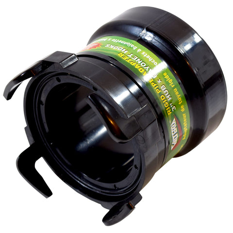 Black ABS Rotating Pipe Adapter - Close-Up Detail | United RV Parts
