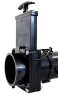 Black ABS Valterra T58 3 Inch Gate Valve - Side Angle View | United RV Parts
