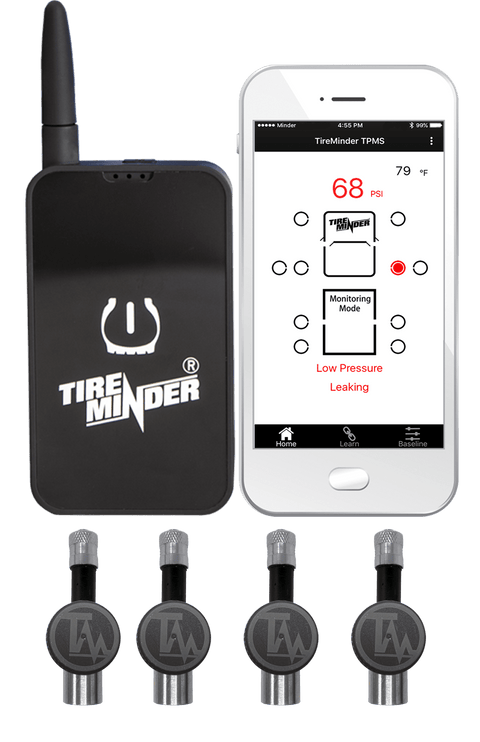 TireMinder Smart TPMS System with Smartphone App & 4 Flow Through Transmitters - Product View | United RV Parts