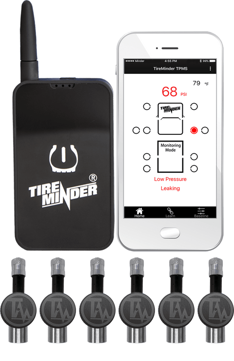 TireMinder Smart TPMS TM22160 with Smartphone App and 6 Flow Through Transmitters | United RV Parts