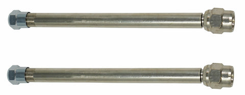 Silver Metal RV Valve Stem Extenders 2-Pack - Side Profile | United RV Parts