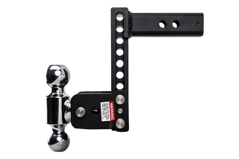 Black B&W TS10040B Ball Mount with Warning Label - Side View | United RV Parts