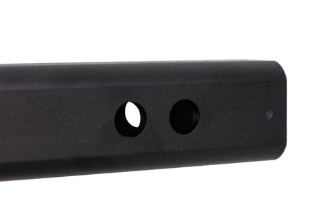 Black Steel Ball Mount Hitch - Pin Holes Close-up Detail | United RV Parts