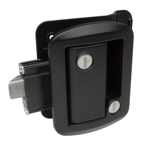 Black Global Link Classic Pro RV Entrance Lock - Side Angle | United RV Parts