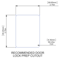 Global Link RV Lock Installation Template - Door Cutout Dimensions | United RV Parts