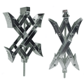 Silver Metal Ultra-Fab Supergrip Wheel Chocks Pair - Product View | United RV Parts