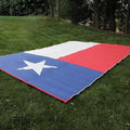 Camco Texas RV Patio Mat red white blue star design - Close-Up Surface Detail | United RV Parts