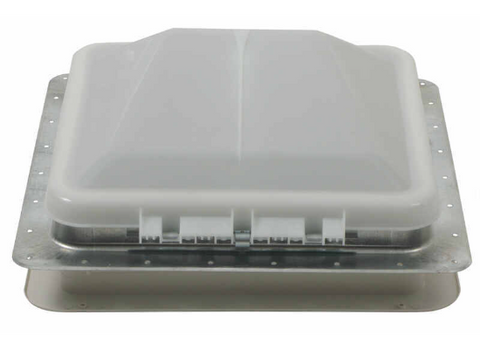 White Ventline Manual Roof Vent Closed Top View V2092-501 | United RV Parts