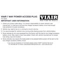 ViAir 7-Way Power Access Plug Instructions Sheet - User Manual | United RV Parts