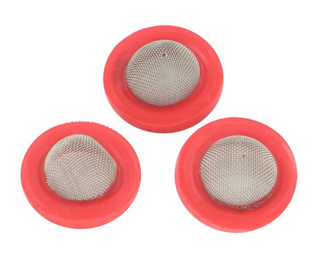 Red Rubber Screened Hose Washers 3-Pack - Top View Detail | United RV Parts