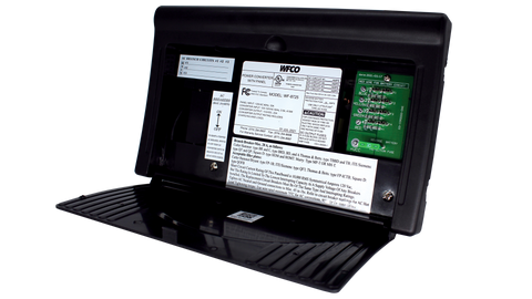 Black WFCO WF-8725 RV Power Converter - Left Side Angle | United RV Parts