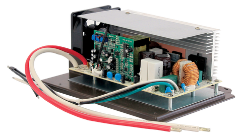 WFCO WF-8955-AD-MBA Lithium Auto-Detect Power Converter - Angled View | United RV Parts