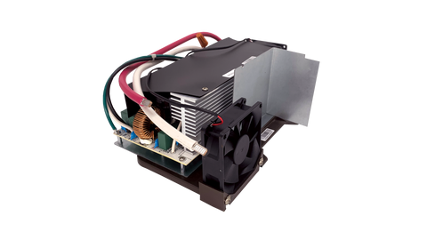 WFCO WF-8975-MBA 75 Amp Power Converter - Angle View with Wiring Harness | United RV Parts