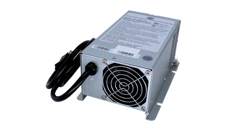 Silver Metal WFCO Power Converter with Cooling Fan - Rear Detail | United RV Parts