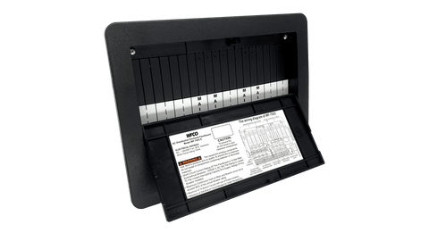 Black WFCO WF-7925 RV Distribution Panel - Open View with Wiring Diagram | United RV Parts