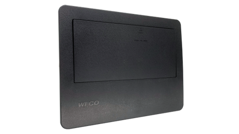 Black WFCO WF-7925 50 Amp RV Distribution Panel - Closed Front View | United RV Parts