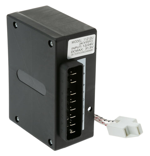 Black GE Refrigerator Control Board WR87X32735 - Angle View with Connector | United RV Parts