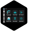 Black WalTech Smart Thermostat Control Hub - App Interface View | United RV Parts
